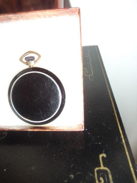 Sheffeld vintage windup pocket watch black enameled ..25.00 firm