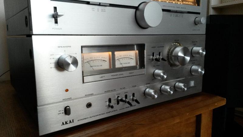 Akai AM-2850 Stereo Amplifer and Kenwood KT-815 Tuner