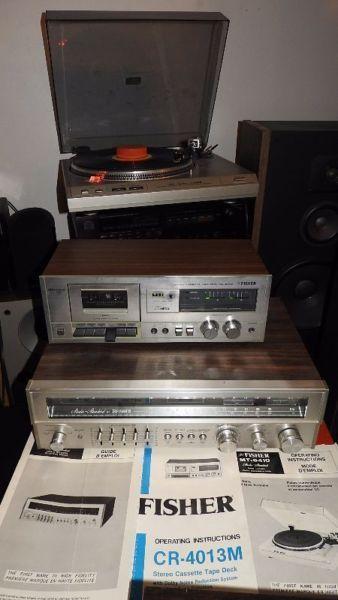FISHER S.S. Stereo System speakers receiver tape deck turntable