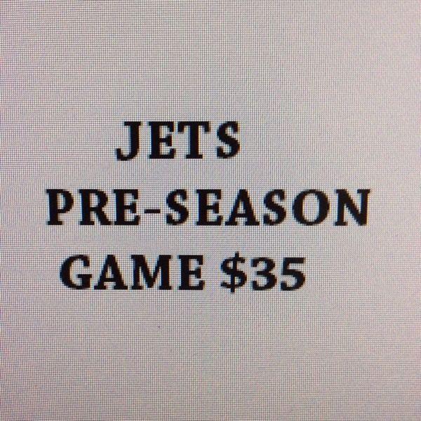 Pre-season  Jets 2 tickets aisle seats MTS Centre