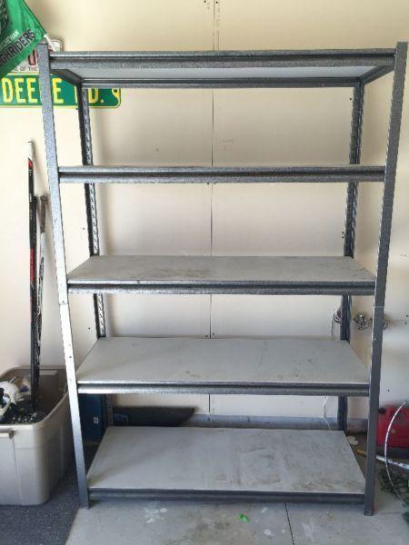 Shelves for garage (metal and wood)