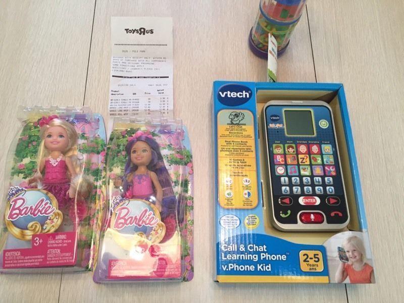 2 Mini Barbie's & 2 learning toys for younger children