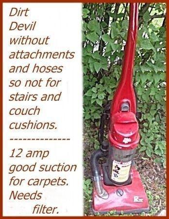 Jaguar Dirt Devil Bagless Upright Vacuum (needs hepa filter)