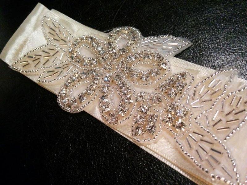 Elegant and Romantic Beaded Wedding Belt! New! Come try it on!