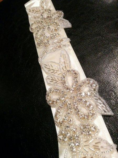 Elegant and Romantic Beaded Wedding Belt! New! Come try it on!