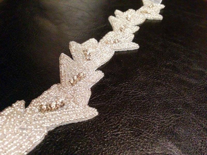 Elegant Wedding Belt on Transparent Sash! Come try it on! New!