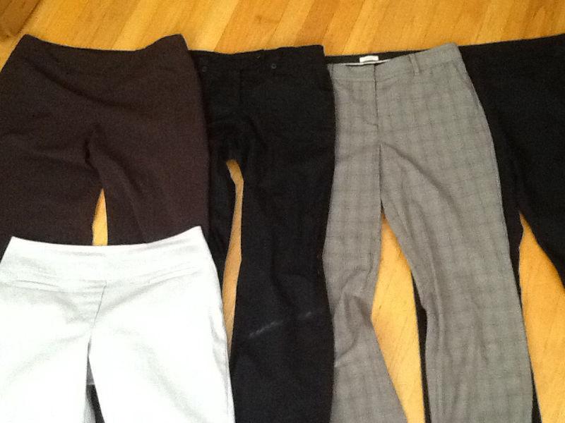 4 pair PANTS, 1 SHORTS, $5-$7 sizes 8-12