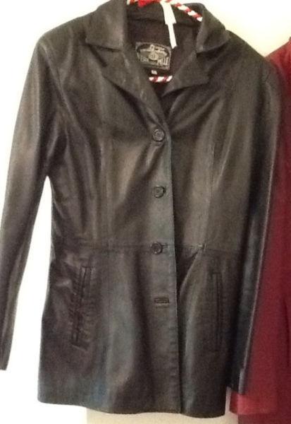 LEATHER JACKET & LEATHER COATS see all pics COME TRY ON!!!