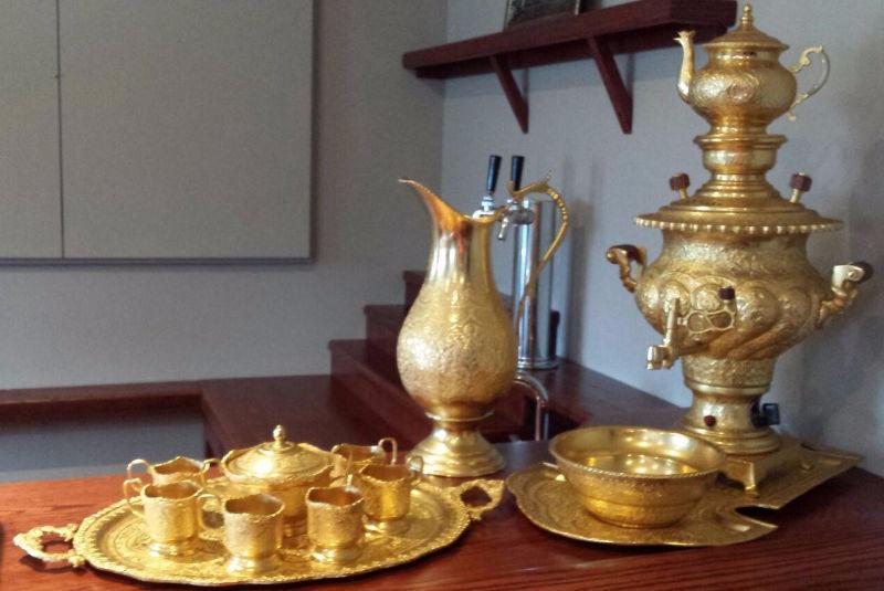 Negotiable Gold Plated Persian Samovar - Russian Style