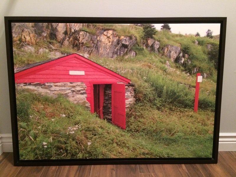 Print root cellar matted and framed