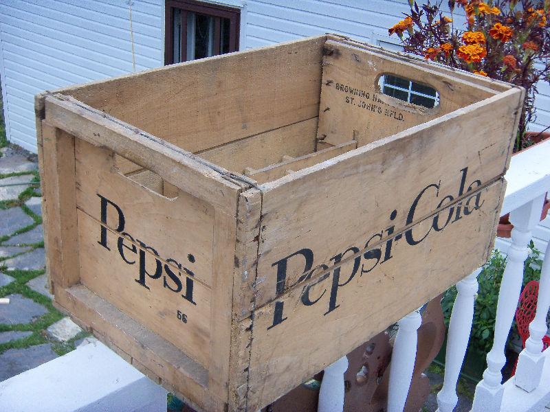 wooden pepsi crate