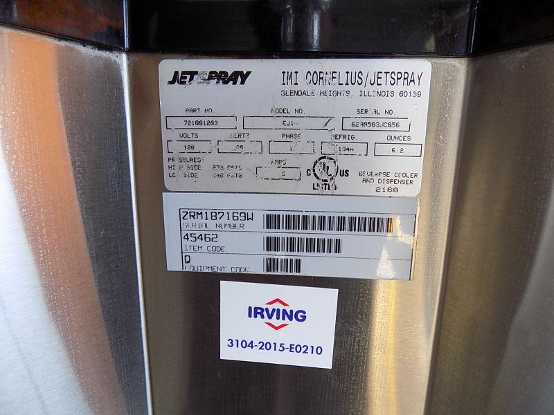 Jet Spray 8 Gallon Beverage Dispenser $ 350.00 Call 727-5344
