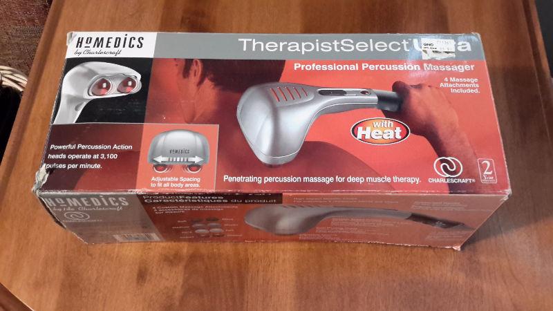 Homedics Professional Percussion Massager w/heat & 4 attachments