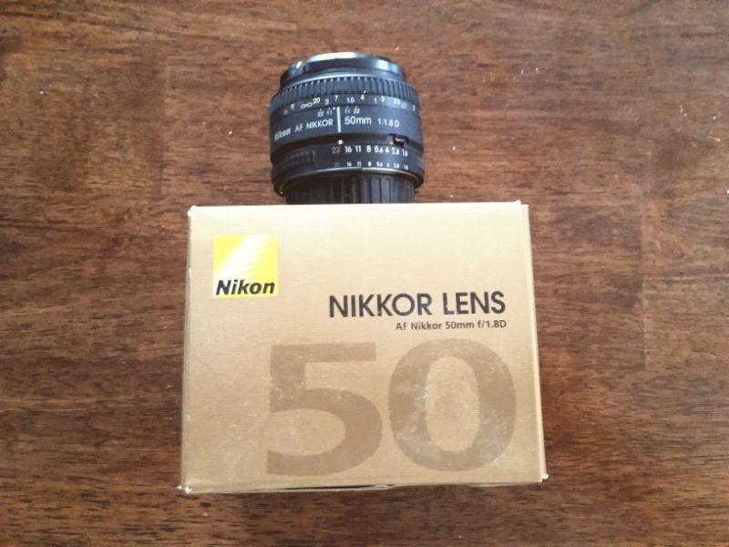 Af Nikkor 50mm f1. 8D in good condition. $110 ono
