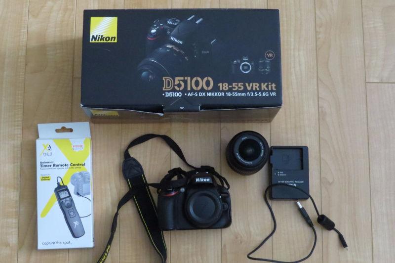 Nikon D5100 18-55 VR KIT, Tripod and self timer