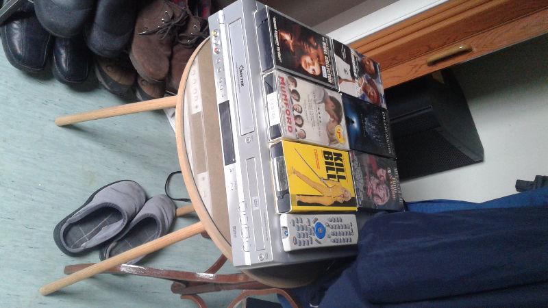 Vcr's DVD combo with remote and 100 VHS tapes 50.00 thanks