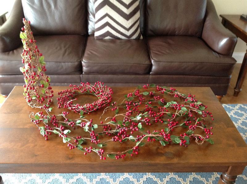 Cranberry decorations