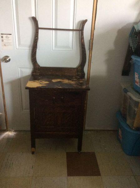 Antique Wash stand Camode with towel rack