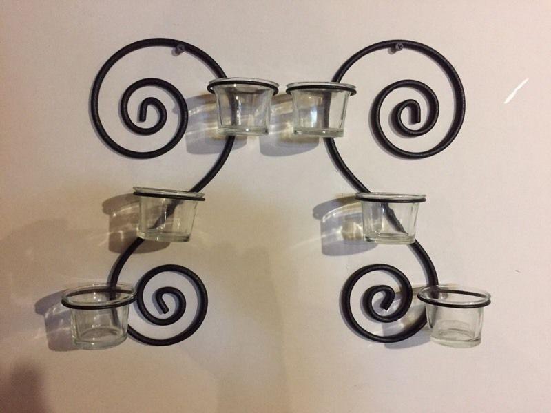 Decorative wall candle holder