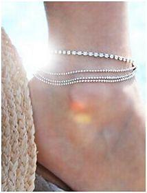 Charm Silver Plated Bead Anklets High Quality Ankle Br