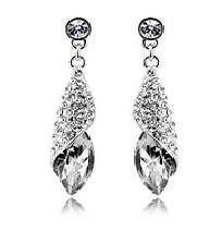 Luxury design for women gift, fashion silver teardrop crystal st