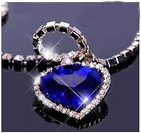 Titanic heart of the ocean necklace Crystal silver -plated