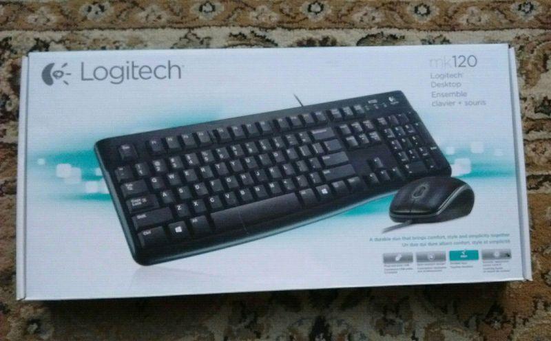 Logitech Wired Keyboard And Mouse. New in box