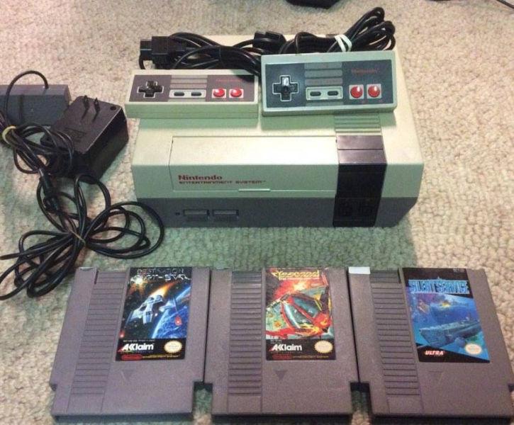 Regular Nintendo With 2 Controllers and 3 Games!!