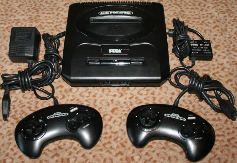 Sega Genesis Console, 2 Controllers & Game