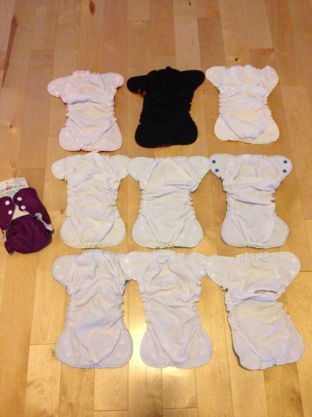 10 Size 1 Applecheeks Cloth Diapers Covers