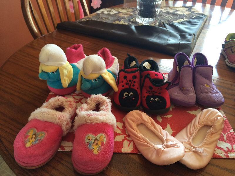 Assortment of girls slippers