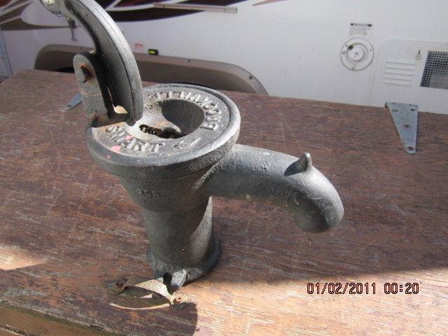 old cast iron hand water pump for decor etc