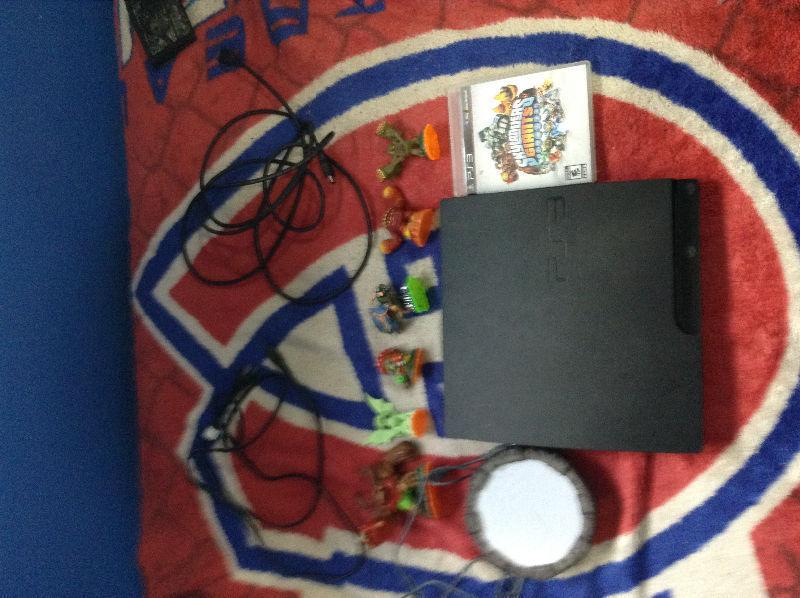 PS3 250g with Skylander game and figures