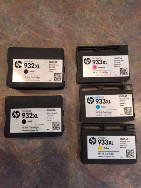 Five HP Printer Cartridges