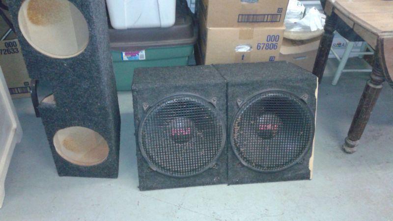 PYLE 12 inch subs in boxes