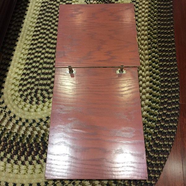 Solid wood door with quality hinge and shelf - need gone