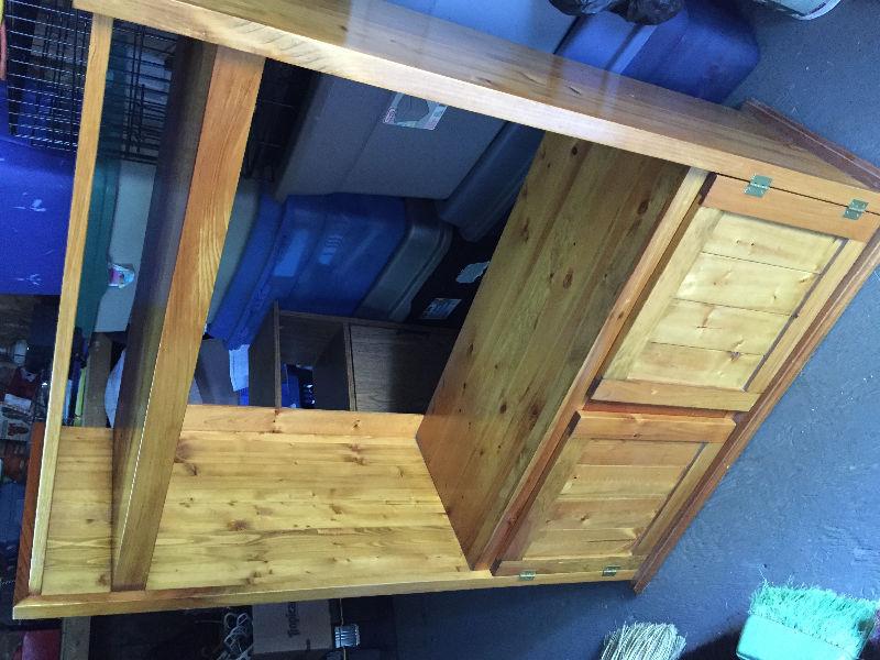 Hand made solid wood entertainment unit