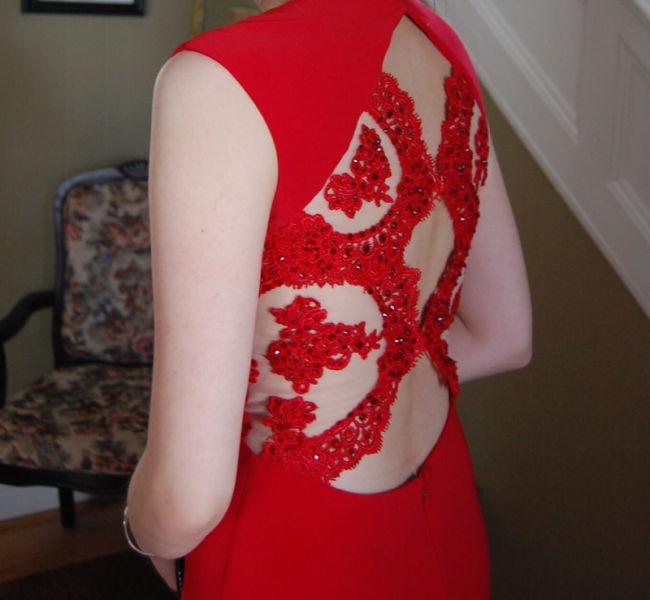 Red Sherry Hill grad dress