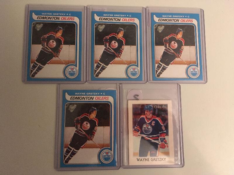 All 5 Wayne Gretzky 1979/80 O-Pee-Chee Rookie Hockey Card