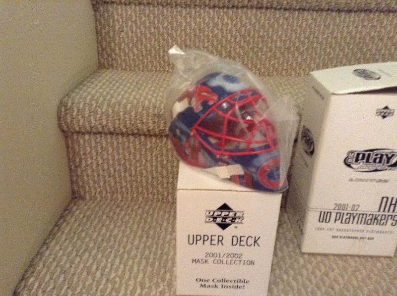 Upper deck goalie mask bobble head lot