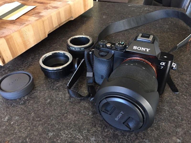 Sony A7 with FE 28-70 OSS lens and extras