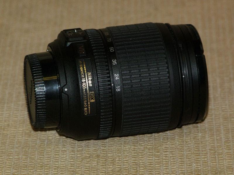 18 - 105mm 3.5 Nikkor lens