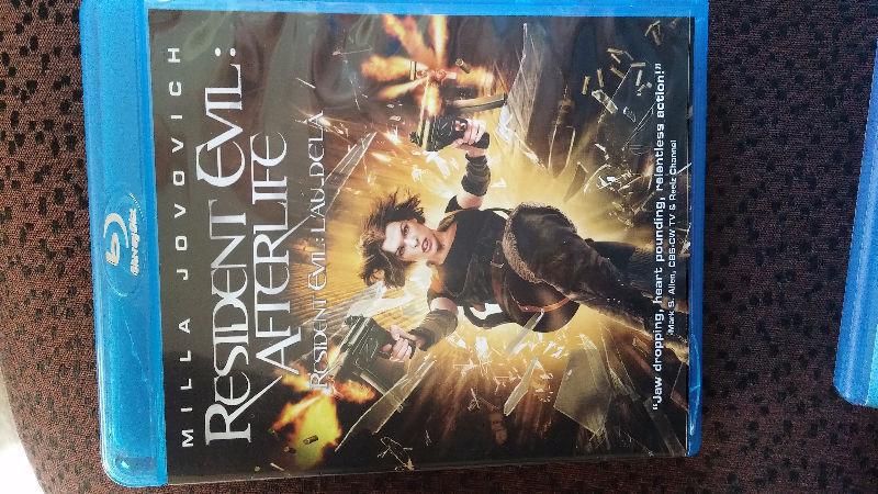 Six Resident Evil Blu-Ray movies