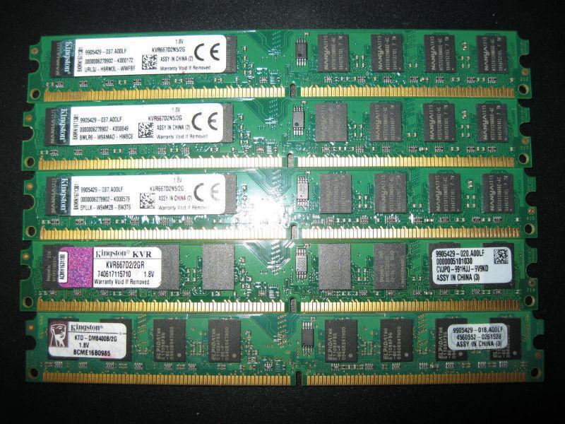 Kingston 8GB DDR2 5300U desktop RAM memory kits