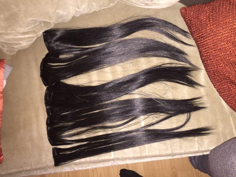 22 inch off black hair extensions