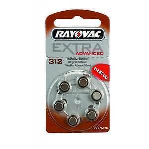 60 HEARING AIDS BATTERIES RAYOVAC 312 *FREE DELIVERY*