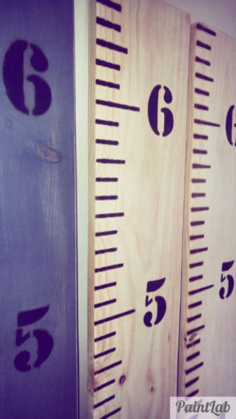 Child Height Measurement Ruler - Blow Torched - Rustic Look
