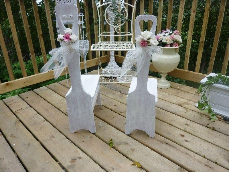 Homemade wedding chairs