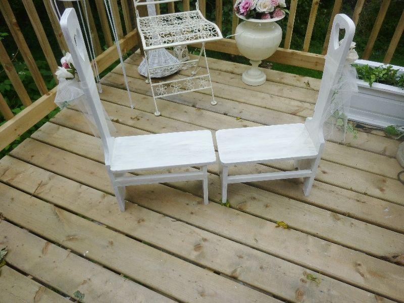 Homemade wedding chairs