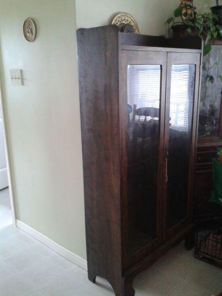 Antique Solid Oak Cabinet